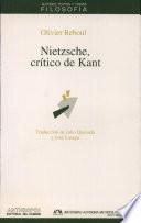 Nietzsche, crítico de Kant