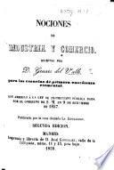 Nociones de industria y comercio ... Segunda edicion
