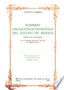 Nombres geográficos indígenas del Estado de México