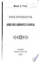 Nota informativa acerca de la Biblioteca Nacional
