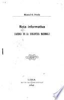Nota informativa acerca de la Biblioteca Nacional