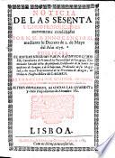 Noticia de las sesanta y cinco proposic. nuevamente condenadas por Innoc. XI, 1679