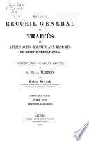 Nouveau recueil général de traités et autres actes relatifs aux rapports de droit international