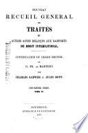 Nouveau recueil général de traités et autres actes relatifs aux rapports de droit international
