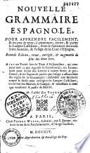 Nouvelle grammaire espagnole