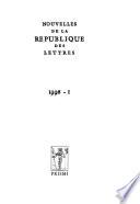 Nouvelles de la République Des Lettres