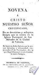Novena a Cristo Nuestro Señor crucificado