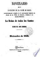 Novenario que la asociación de la Corte de María, tributa a su excelsa Patrona la Reina de todos los Santos y Madre del Amor Hermoso