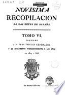 Novísima recopilacion de las leyes de España