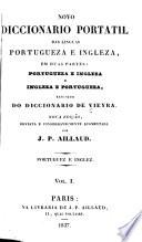 Novo diccionario das Portugueza e Ingleza, en duas partes
