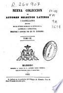 Nueva colección de autores selectos latinos y castellanos: (540, 2,27 p.)
