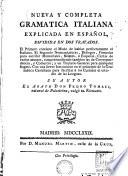 Nueva y completa gramatica italiana explicada en español