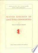 Nuevos estudios de lingüística indoeuropea