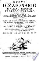 Nuovo dizionario italiano-tedesco, tedesco-italiano
