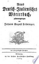 Nuovo dizionario italiano-tedesco, tedesco-italiano