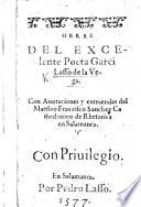 Obra ... Con anotaciones y enmiendas del Maestro F. Sanchez, etc