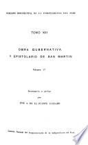 Obra gubernativa y epistolario de San Martín