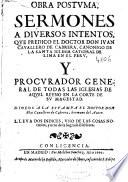 Obra postuma, Sermones a diuersos intentos