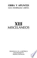 Obra y apuntes: Misceláneos