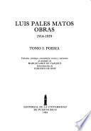 Obras (1914-1959): Poesía