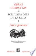 Obras completas 1. Lírica personal