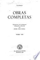 Obras completas [de] Azorín [pseud.]