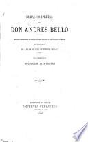 Obras completas de don Andrés Bello