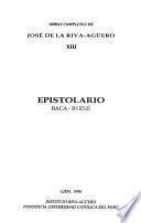 Obras completas de José de la Riva-Agüero: Epistolario: Baca-Byrne