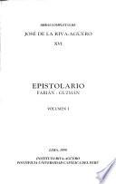 Obras completas de José de la Riva-Agüero: pt.1-2. Epistolario, Fabian-Guzman