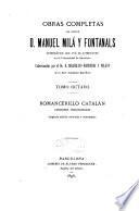 Obras completas del doctor D. Manuel Milá y Fontanals: Romancerillo catalán. 2 ed. 1896