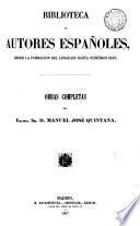 Obras completas del excmo sr. d. Manuel José Quintana