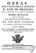 Obras del venerable P. Maestro Fr. Luis De Granada de la Orden de Santo Domingo