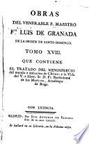 Obras del venerable P. Maestro Fr Luis de Granado de la Orden de Santo Domingo