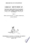 Obras históricas: Historia de la nación chichimeca
