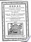 Obras historicas, politicas, filosoficas y morales