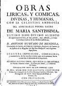 Obras liricas y comicas, divinas y humanas