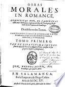 Obras morales en romance