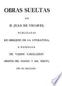 Obras sueltas de D. Jaun de Yriarte,