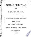 Obras sueltas de D. Juan de Yriarte, 1