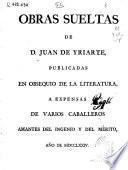 Obras sueltas de D. Juan de Yriarte