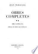 Obres completes: Obra castellana. Pròleg de Pedro Laín Entralgo