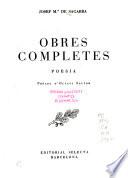 Obres completes, poesia