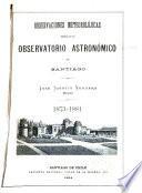 Observaciones meteorolójicas ... en el año ...