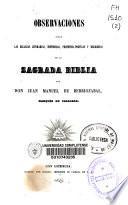 Observaciones sobre las bellezas literarias, históricas, profético-poéticas y religiosas de la Sagrada Biblia