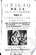 Oficio de la Semana Santa