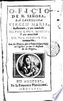 Oficio de N. Señora la Santíssima Virgen María