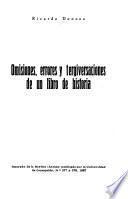 Omisiones, errores y tergiversaciones de un libro de historia