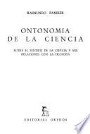 Ontonomía de la ciencia