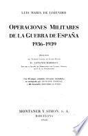 Operaciones militares de la guerra de España, 1936-1939
