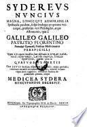 Opere Di Galileo Galilei